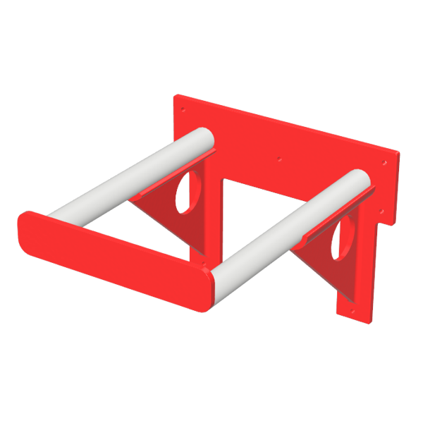 Wax Tin Bracket Holder Red Blank