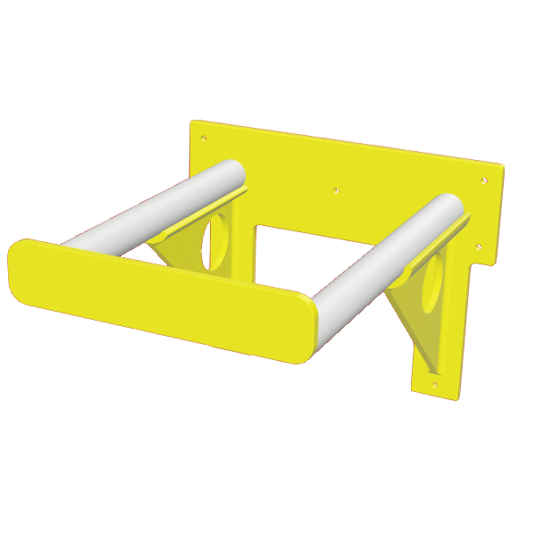 Wax Tin Bracket Holder Yellow Blank