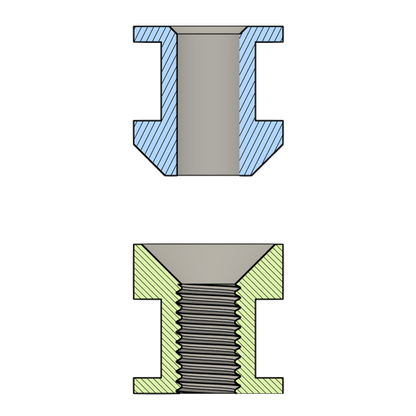 Threaded Female Clamp Set