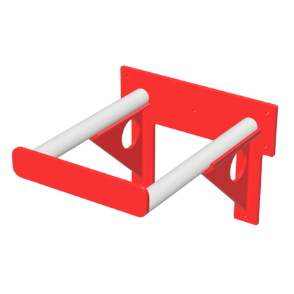 Wax Tin Bracket Holder Red Blank